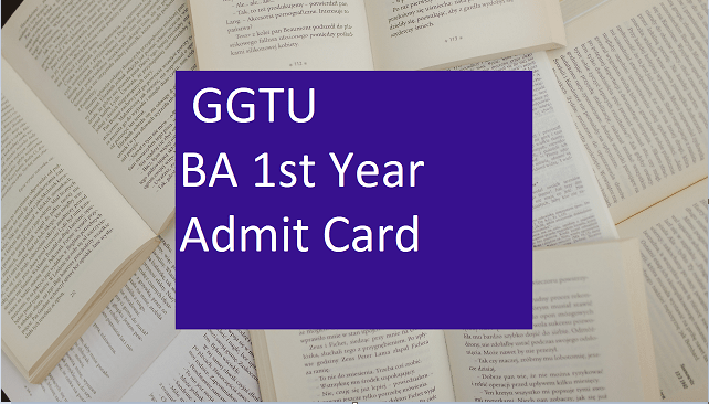 GGTU BA 1st Year Admit Card 2022